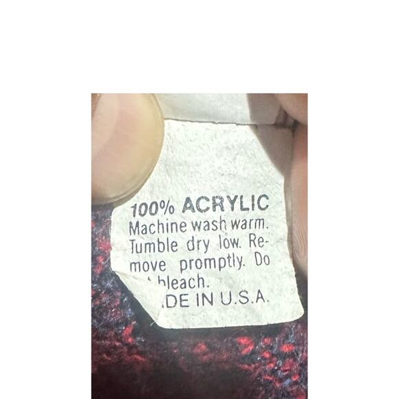 Vintage Le Tigre Sweater Mens Large Red Knit Pullover USA Preppy 90s Red Acrylic - Picture 7 of 7